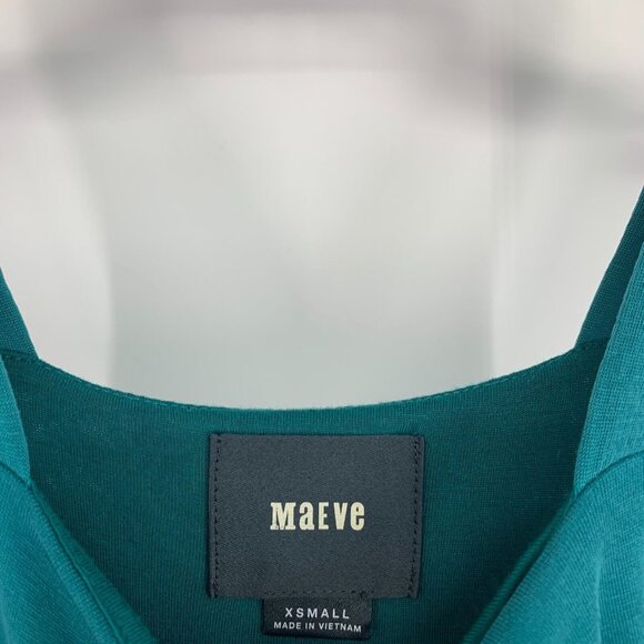 Anthropologie Maeve Dress Azores Teal Midi Modal Sleeveless - Picture 4 of 12